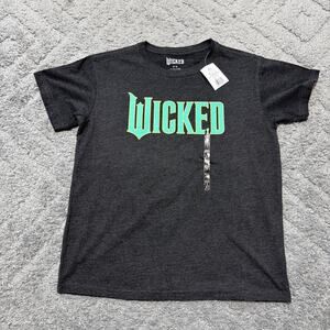 NEW Wicked Movie Glittery Logo Juniors Short Sleeve T-Shirt M